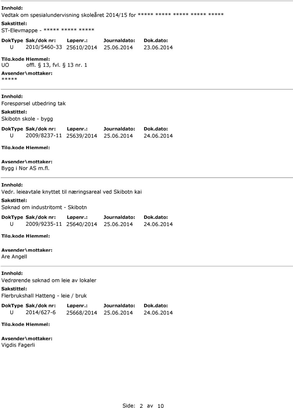 leieavtale knyttet til næringsareal ved Skibotn kai Søknad om industritomt - Skibotn 2009/9235-11 25640/2014