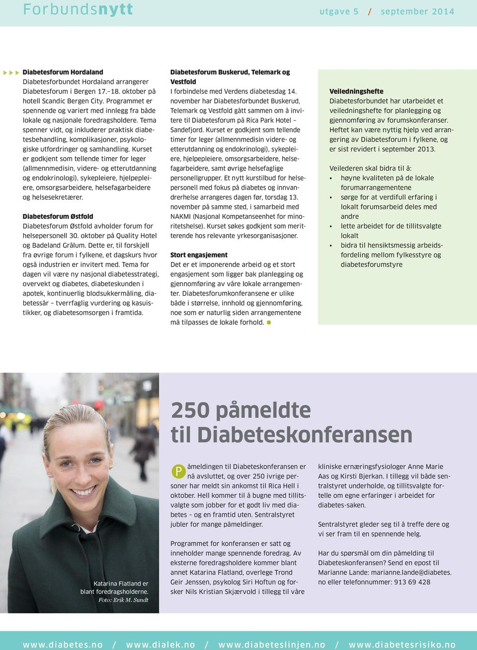 Tema spenner vidt, og inkluderer praktisk diabetesbehandling, komplikasjoner, psykologiske utfordringer og samhandling.