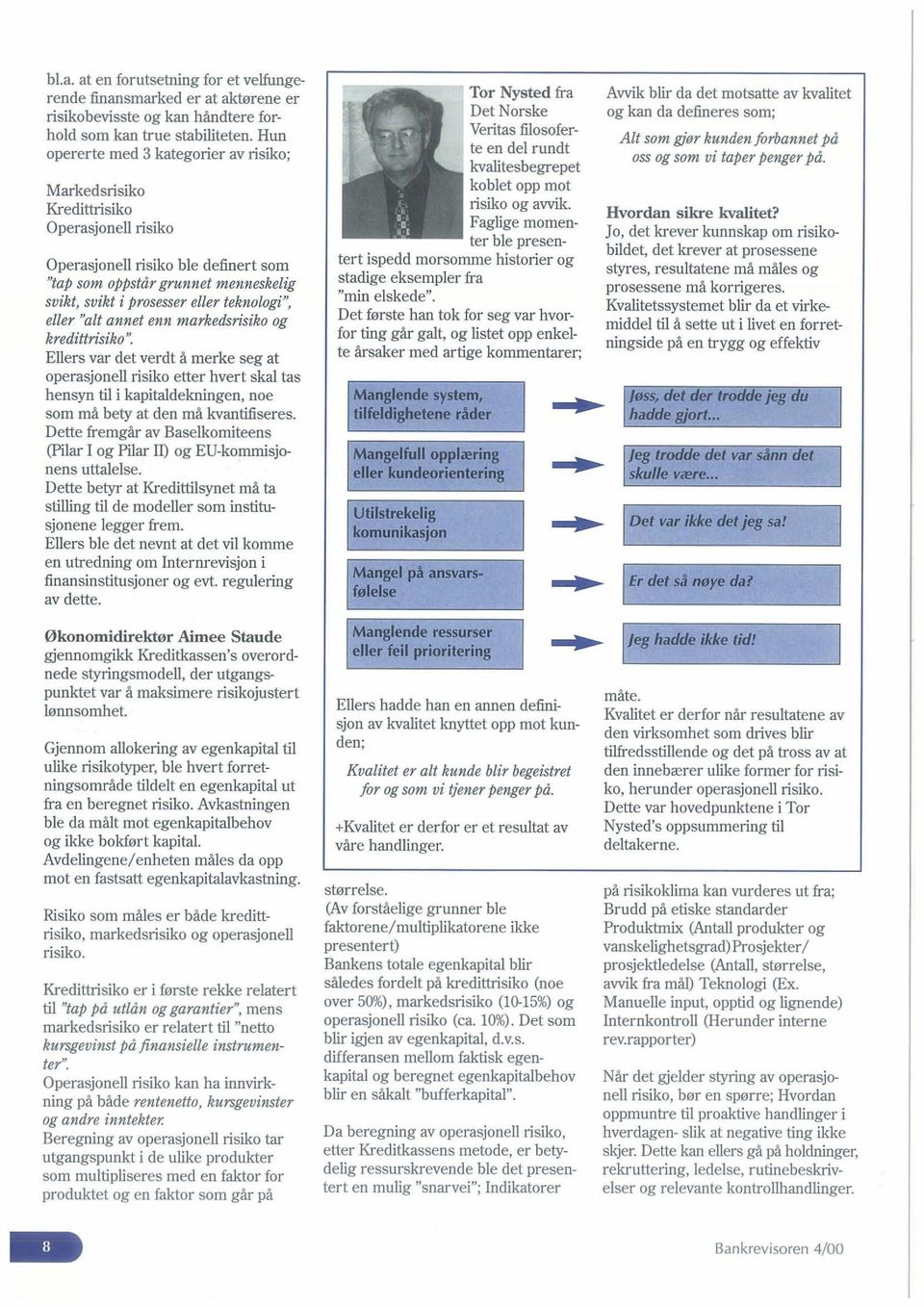 teknologi ", eller "all annet enn marked risiko og kredittrisiko".