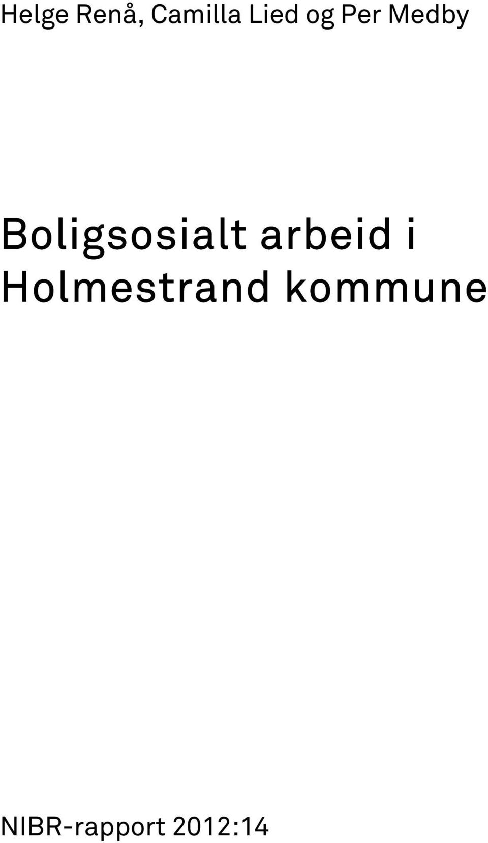 Boligsosialt arbeid