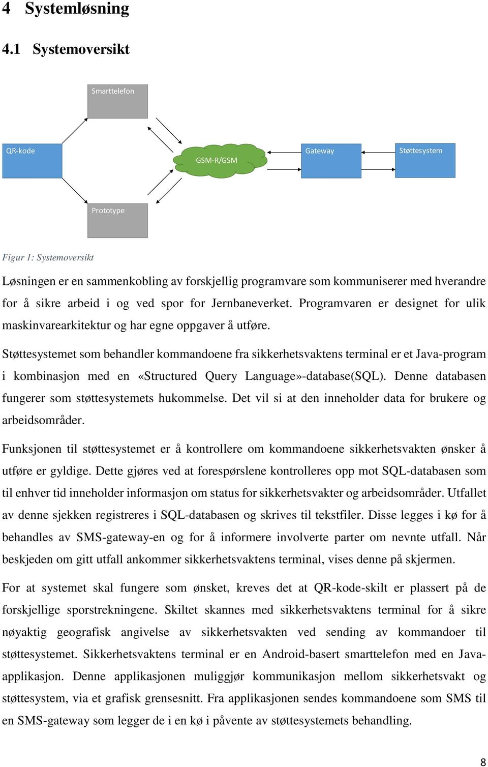 sikre arbeid i og ved spor for Jernbaneverket. Programvaren er designet for ulik maskinvarearkitektur og har egne oppgaver å utføre.