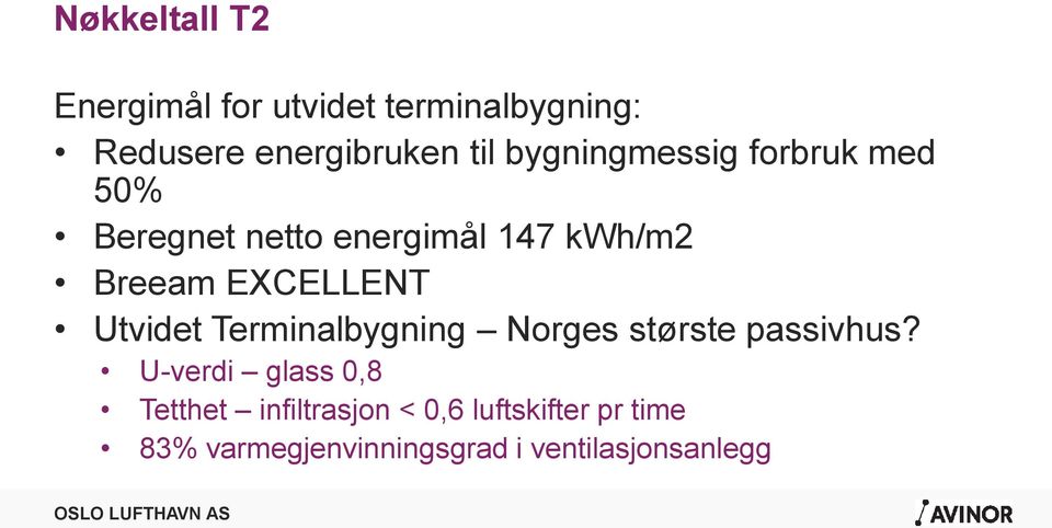 EXCELLENT Utvidet Terminalbygning Norges største passivhus?