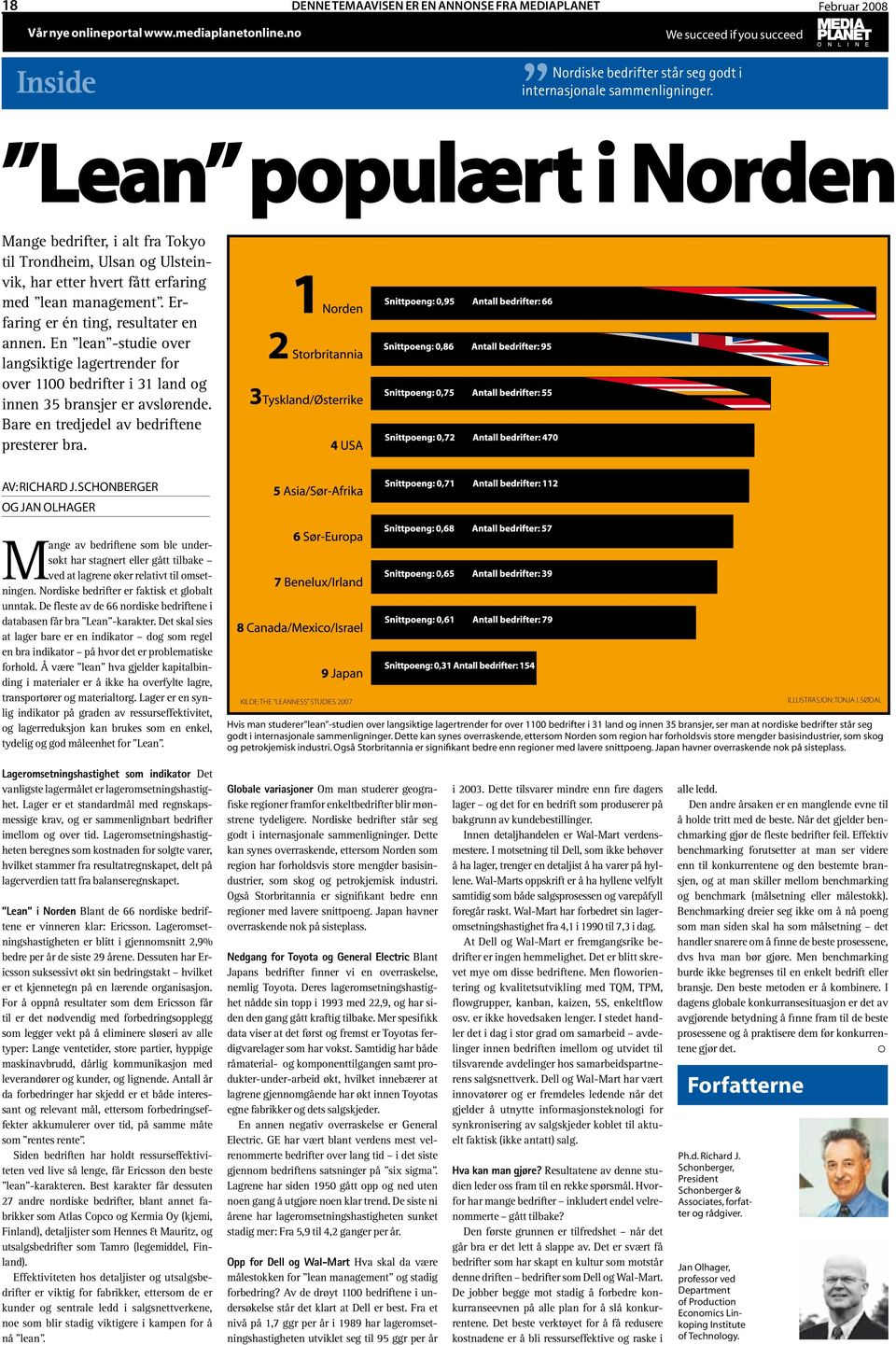 En lean -studie over langsiktige lagertrender for over 1100 bedrifter i 31 land og innen 35 bransjer er avslørende. Bare en tredjedel av bedriftene presterer bra. Av: Richard J.