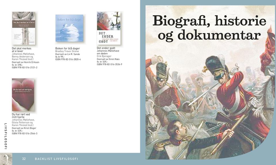 kr 99,ISBN 978-82-516-2820-4 Det ender godt Johannes Møllehave om døden Erik Bjerager Siren Næs Ib.