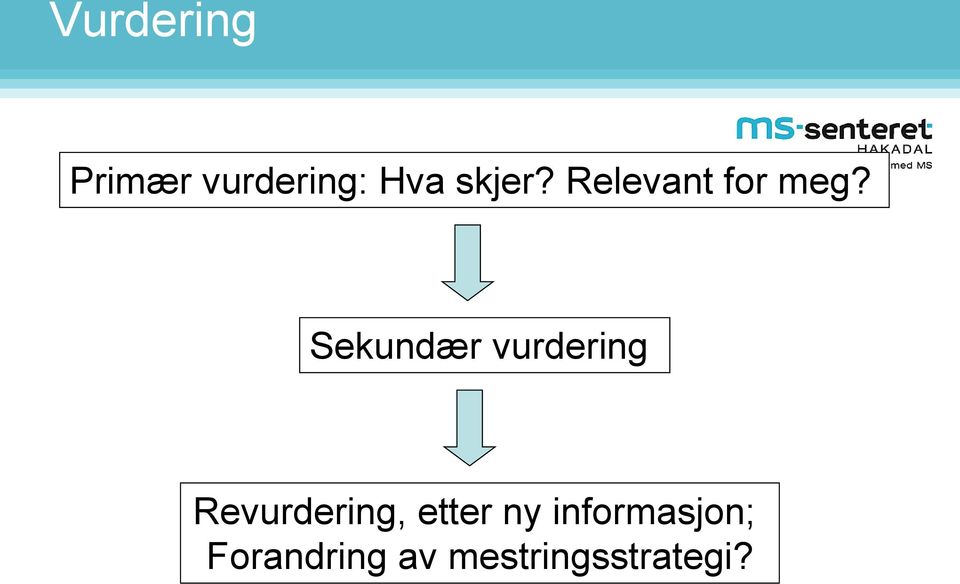 Sekundær vurdering Revurdering,