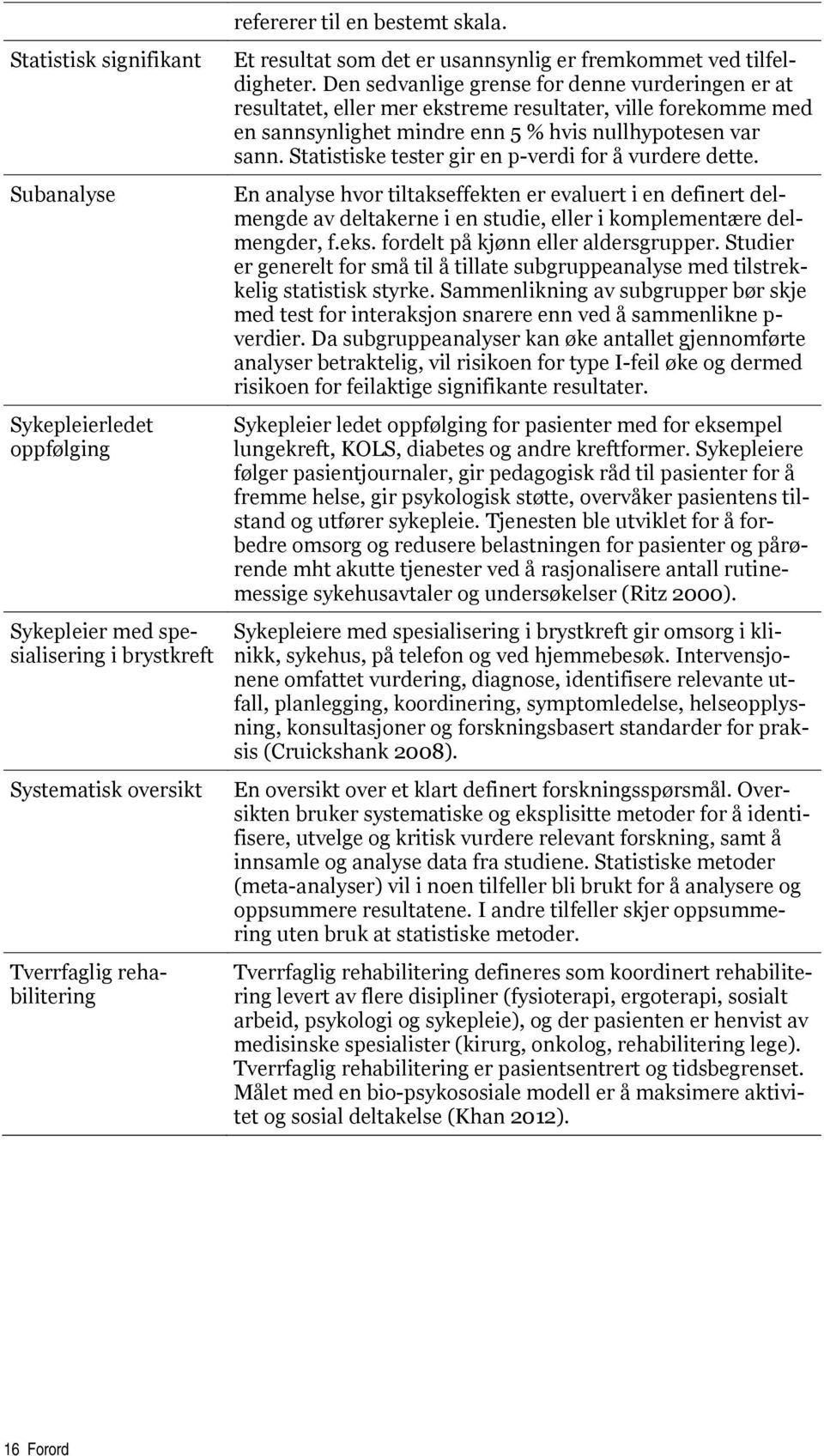 Den sedvanlige grense for denne vurderingen er at resultatet, eller mer ekstreme resultater, ville forekomme med en sannsynlighet mindre enn 5 % hvis nullhypotesen var sann.