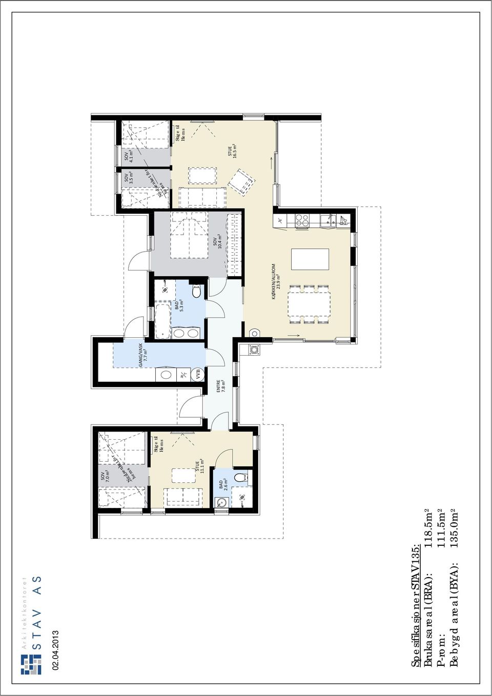 5 m² Stige til Hems Nedsenket for hems VVB Nedsenket for hems 02.04.