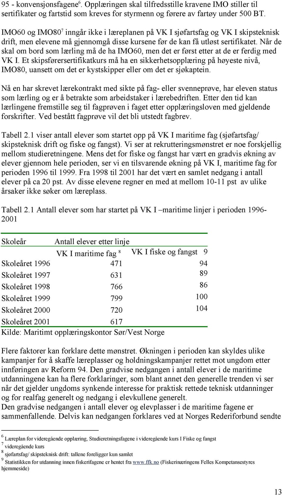 Når de skal om bord som lærling må de ha IMO60, men det er først etter at de er ferdig med VK I.