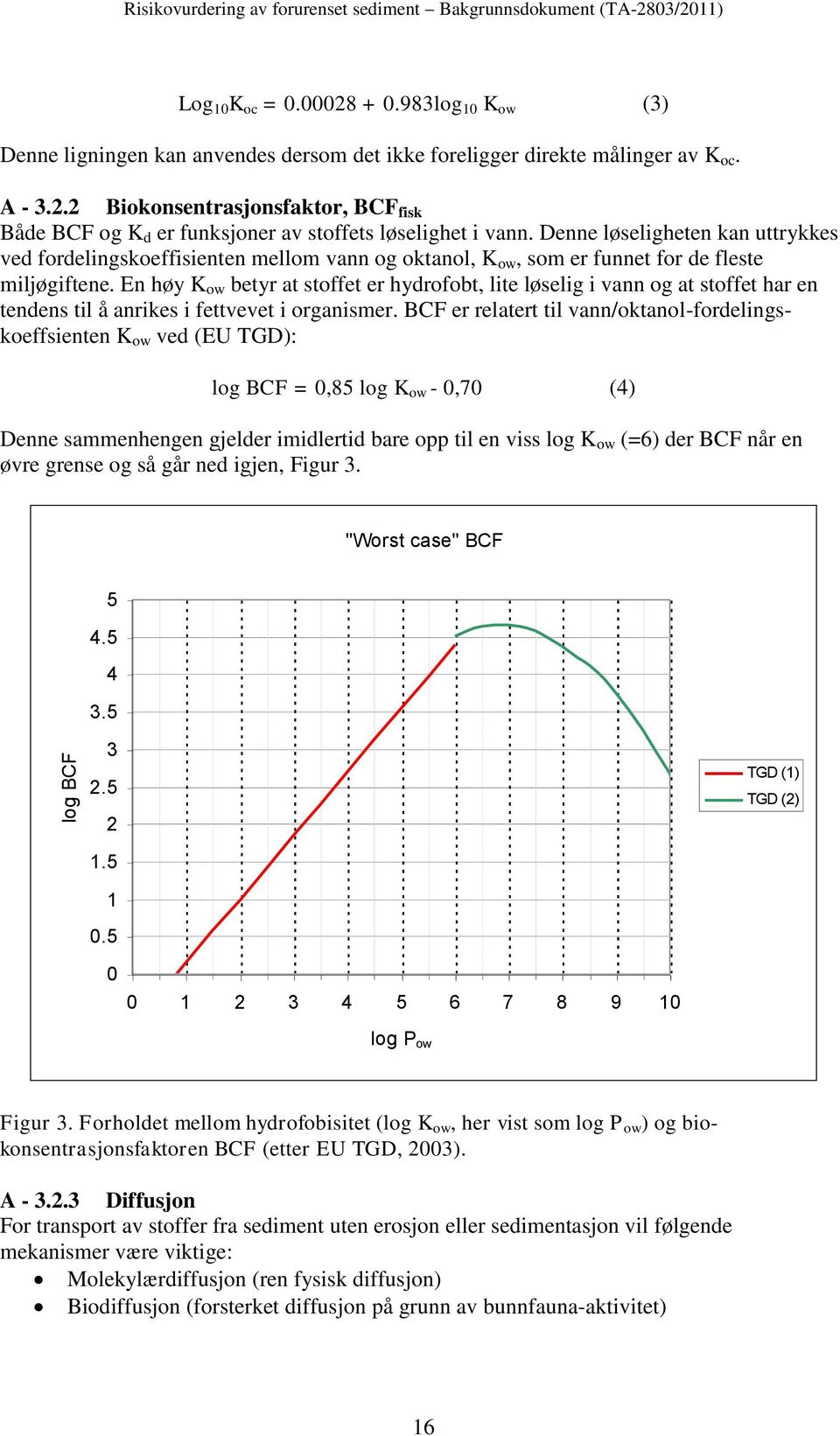 2 Biokonsentrasjonsfaktor, BCF fisk Både BCF og K d er funksjoner av stoffets løselighet i vann.