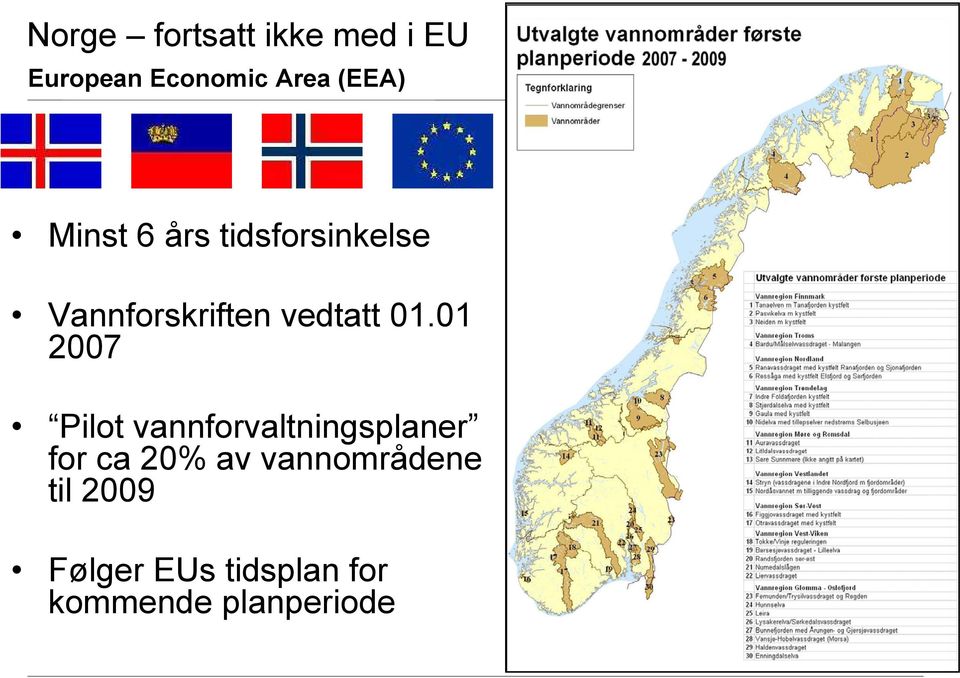 01 2007 Pilot vannforvaltningsplaner for ca 20% av