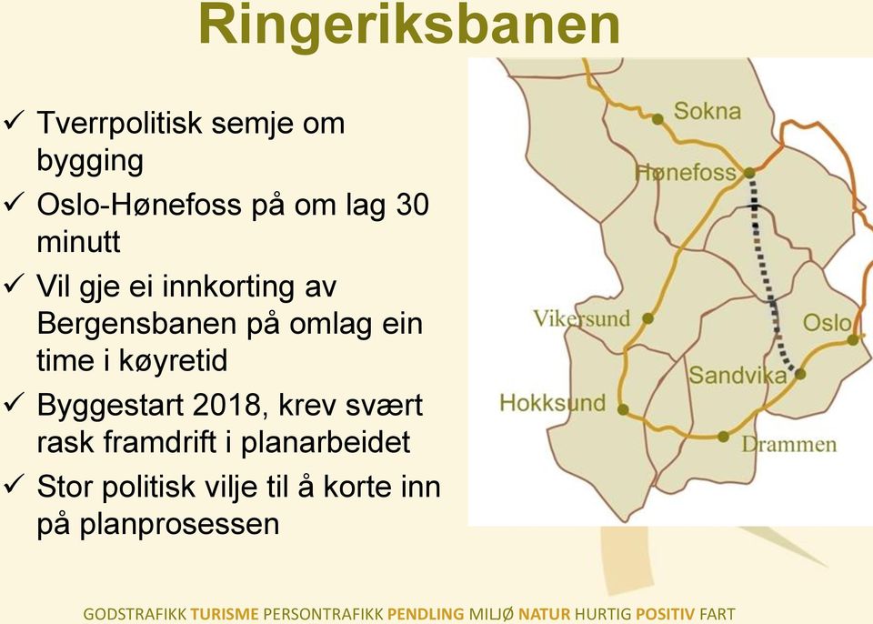 ein time i køyretid Byggestart 2018, krev svært rask framdrift i