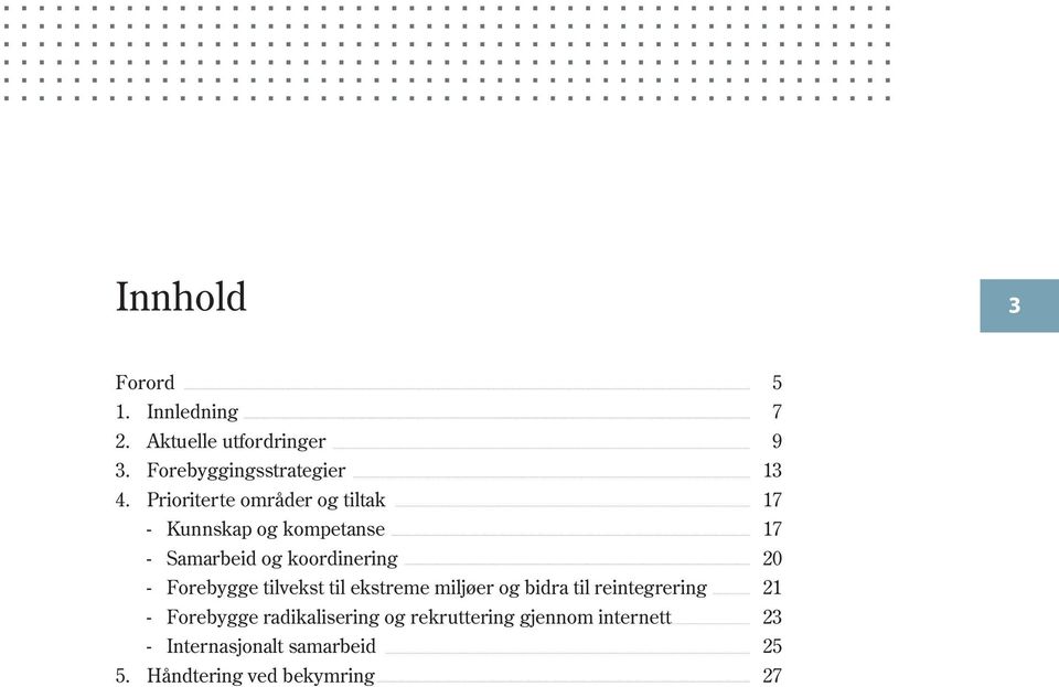 Forebygge tilvekst til ekstreme miljøer og bidra til reintegrering 21 - Forebygge