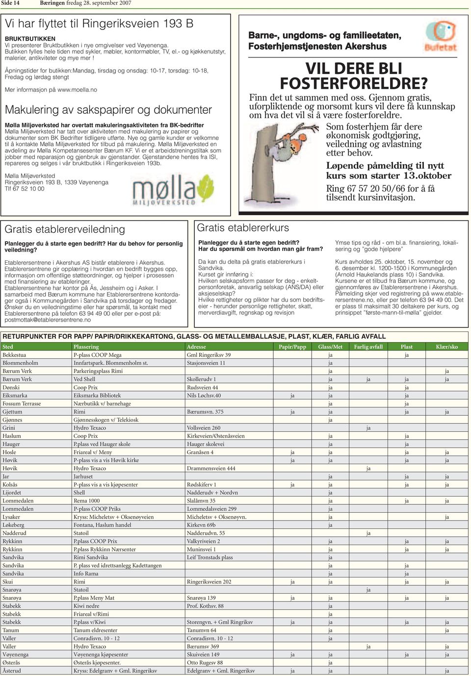 Åpningstider for butikken:mandag, tirsdag og onsdag: 10-17, torsdag: 10-18, Fredag og lørdag stengt Mer informasjon på www.moella.