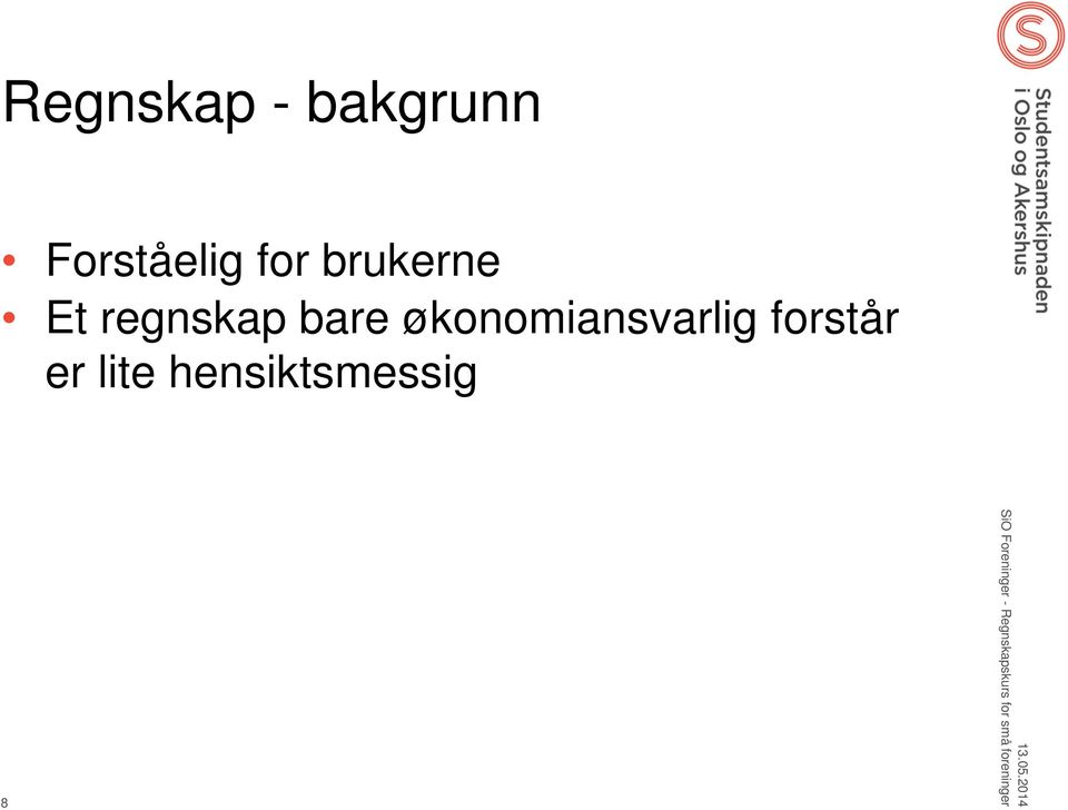 regnskap bare