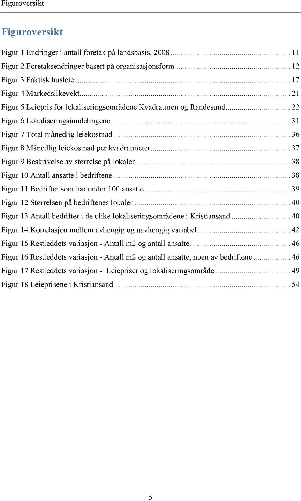 ..36 Figur 8 Månedlig leiekostnad per kvadratmeter...37 Figur 9 Beskrivelse av størrelse på lokaler...38 Figur 10 Antall ansatte i bedriftene...38 Figur 11 Bedrifter som har under 100 ansatte.