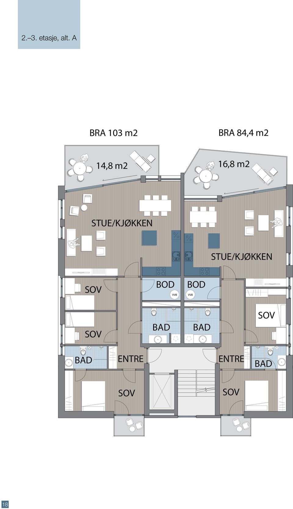 16,8 m2 STUE/KJØKKEN STUE/KJØKKEN