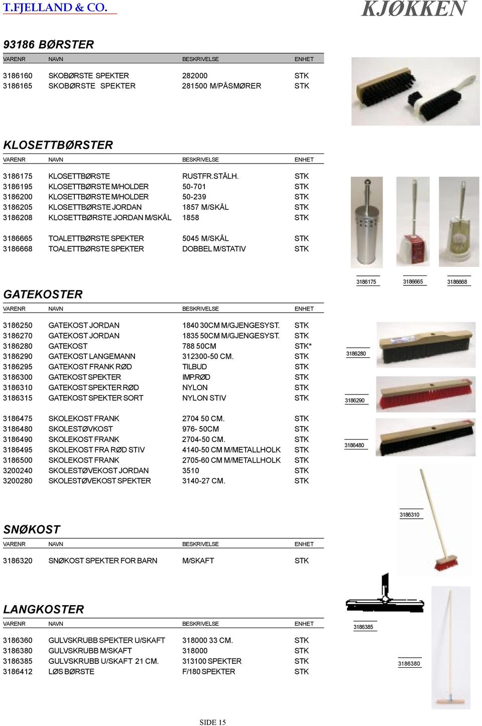 SPEKTER 5045 M/SKÅL STK 3186668 TOALETTBØRSTE SPEKTER DOBBEL M/STATIV STK GATEKOSTER 3186175 3186665 3186668 3186250 GATEKOST JORDAN 1840 30CM M/GJENGESYST.