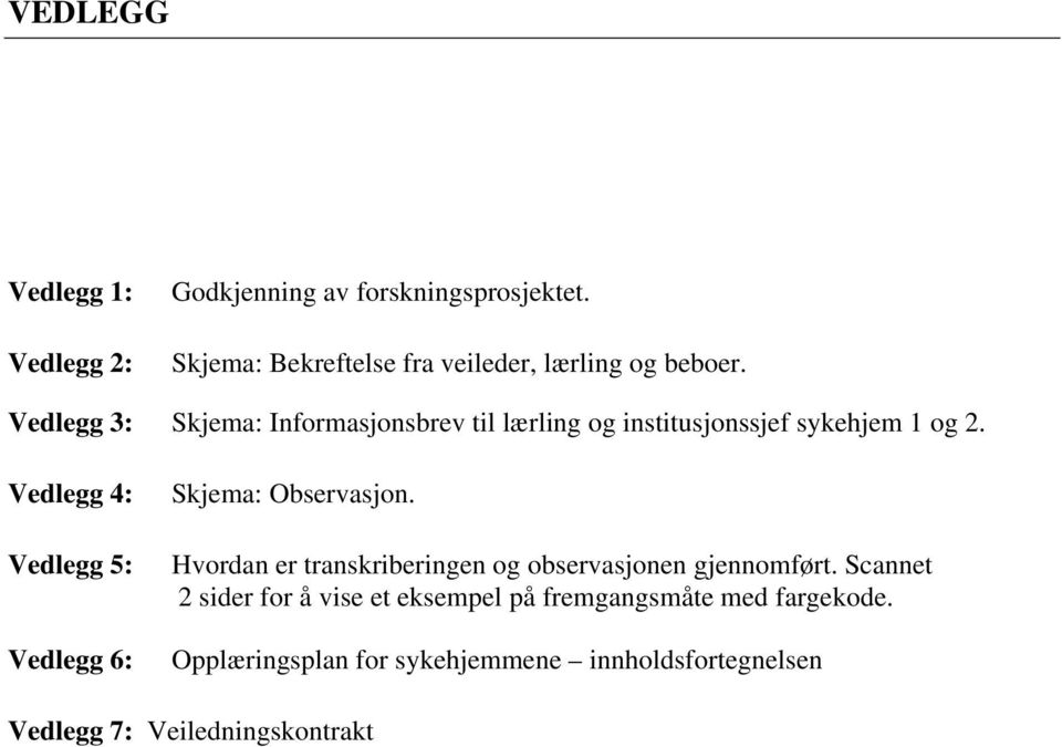 Vedlegg 3: Skjema: Informasjonsbrev til lærling og institusjonssjef sykehjem 1 og 2.