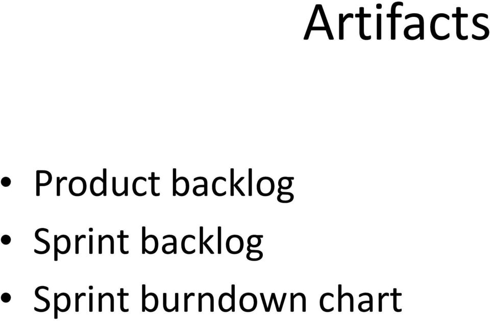 Sprint backlog