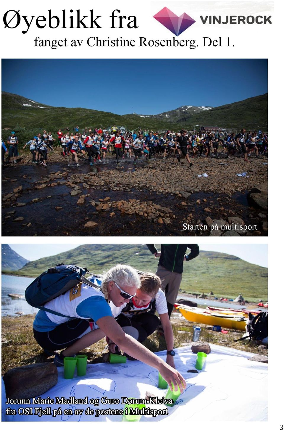 Starten på multisport Jorunn Marie