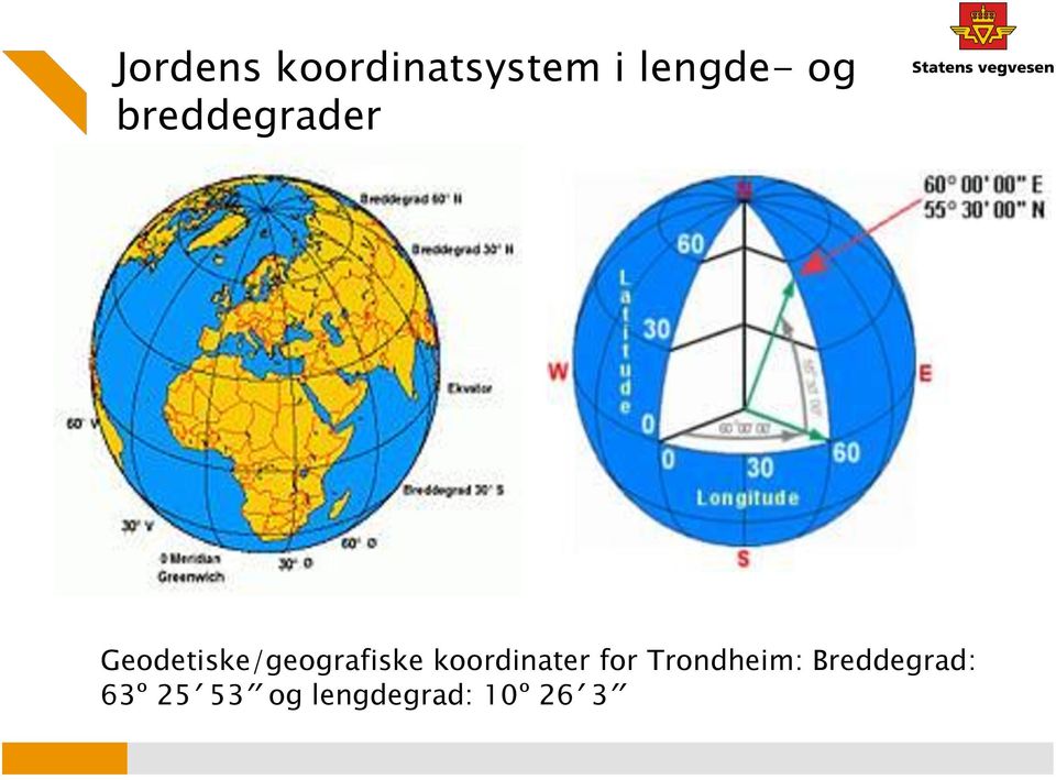 koordinater for Trondheim: