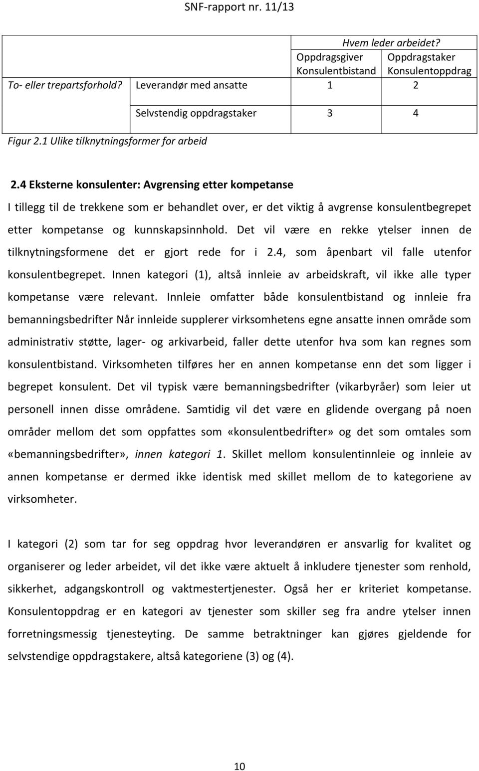 4 Eksterne konsulenter: Avgrensing etter kompetanse I tillegg til de trekkene som er behandlet over, er det viktig å avgrense konsulentbegrepet etter kompetanse og kunnskapsinnhold.