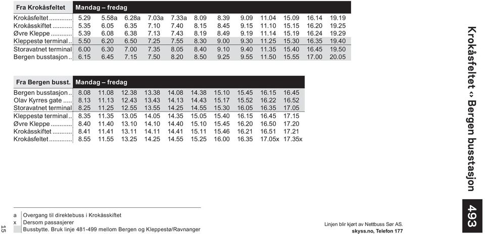 30 7.00 7.35 8.05 8.40 9.10 9.40 11.35 15.40 16.45 19.50 Bergen busstasjon... 6.15 6.45 7.15 7.50 8.20 8.50 9.25 9.55 11.50 15.55 17.00 20.05 Fra Bergen busst. Mandag fredag Bergen busstasjon... 8.08 11.