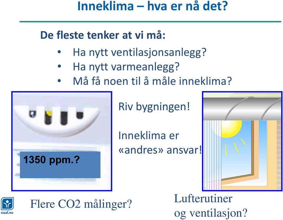 Ha nytt varmeanlegg? Må få noen til å måle inneklima?