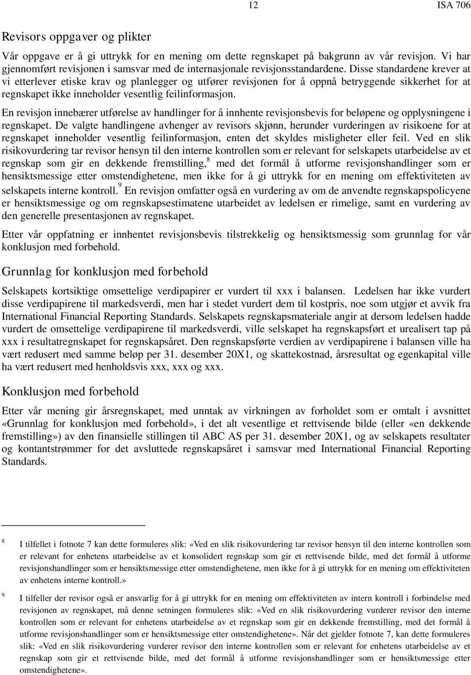 Disse standardene krever at vi etterlever etiske krav og planlegger og utfører revisjonen for å oppnå betryggende sikkerhet for at regnskapet ikke inneholder vesentlig feilinformasjon.