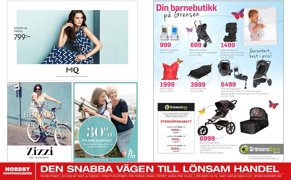 sittdel och liggdel. Babyskydd: Britax babysafe plus II shr inkl. bältesbas. Ord.