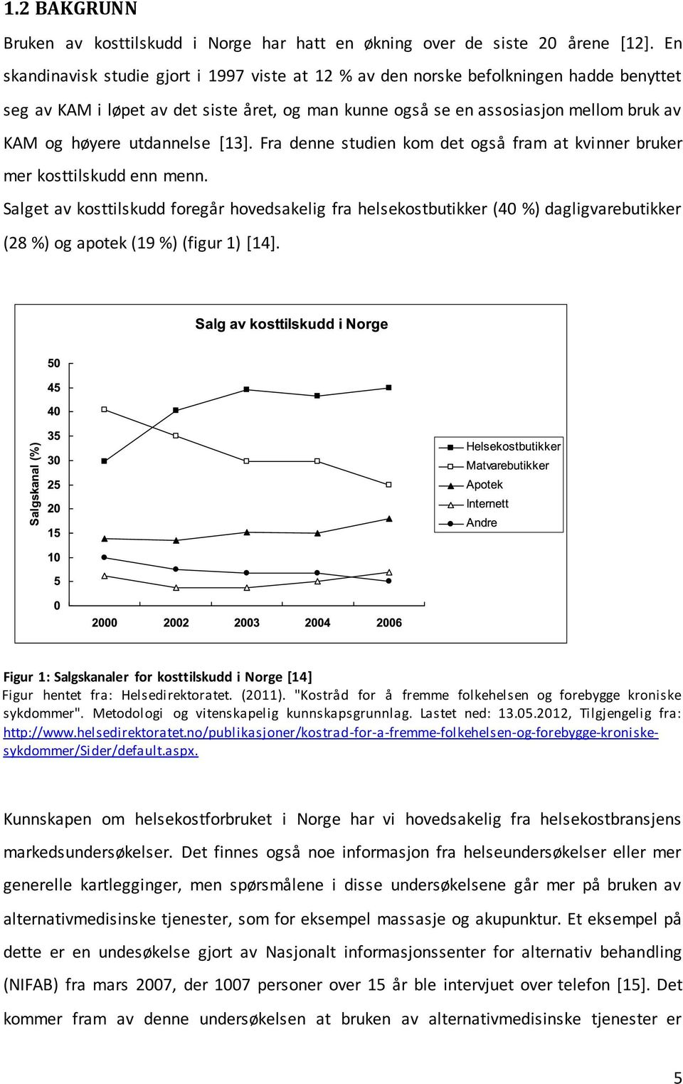 utdannelse [13]. Fra denne studien kom det også fram at kvinner bruker mer kosttilskudd enn menn.