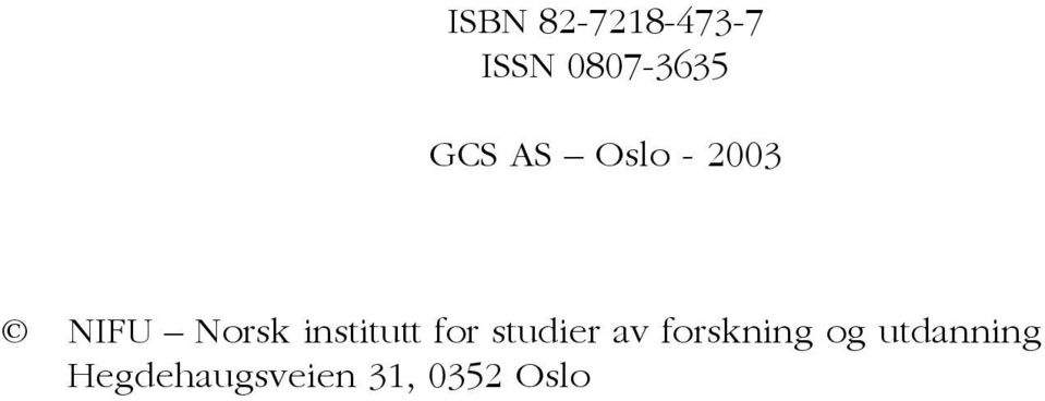 institutt for studier av forskning