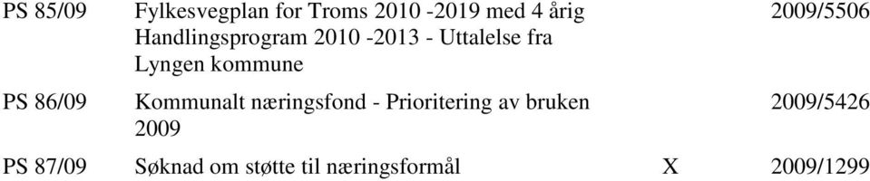 kommune Kommunalt næringsfond - Prioritering av bruken 2009