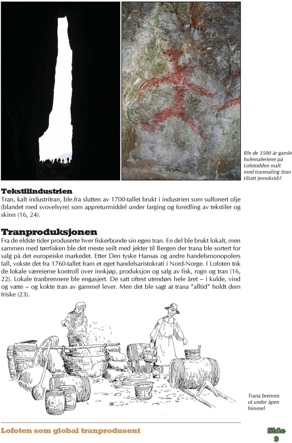 Tranproduksjonen Fra de eldste tider produserte hver fiskerbonde sin egen tran.