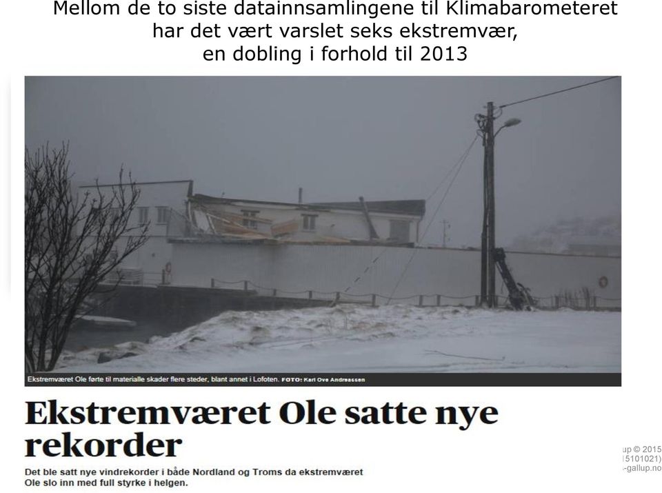 Klimabarometeret har det vært