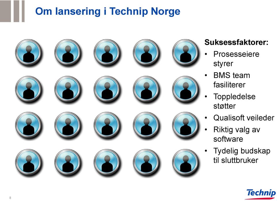 Toppledelse støtter Qualisoft veileder Riktig