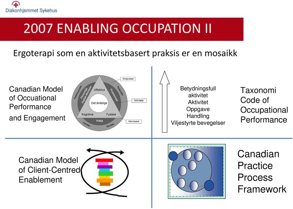 Aktivitet Oppgave Handling Viljestyrte bevegelser Taxonomi Code of Occupational