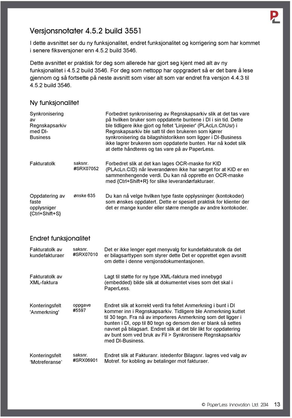 For deg som nettopp har oppgradert så er det bare å lese gjennom og så fortsette på neste avsnitt som viser alt som var endret fra versjon 4.4.3 til 4.5.2 build 3546.