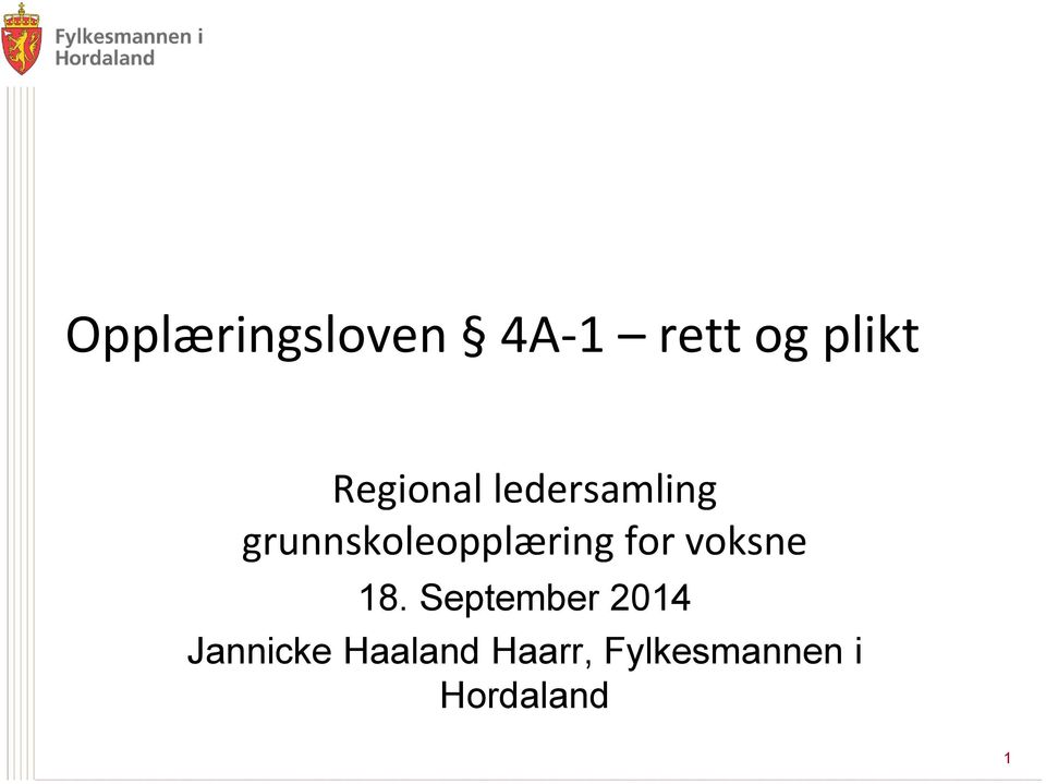 grunnskoleopplæring for voksne 18.