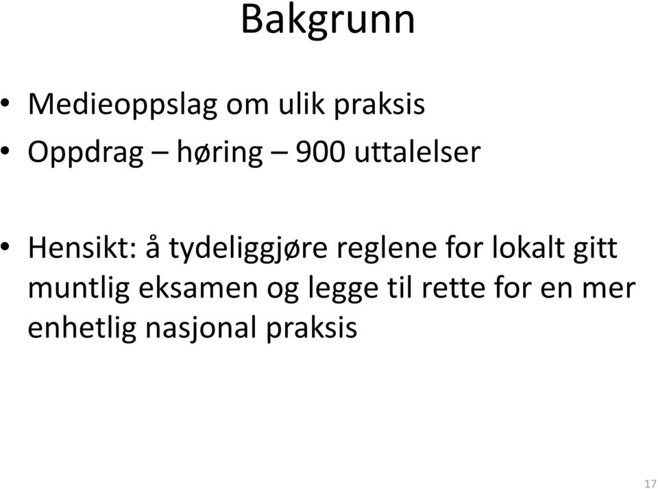 reglene for lokalt gitt muntlig eksamen og