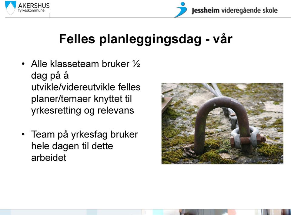 planer/temaer knyttet til yrkesretting og