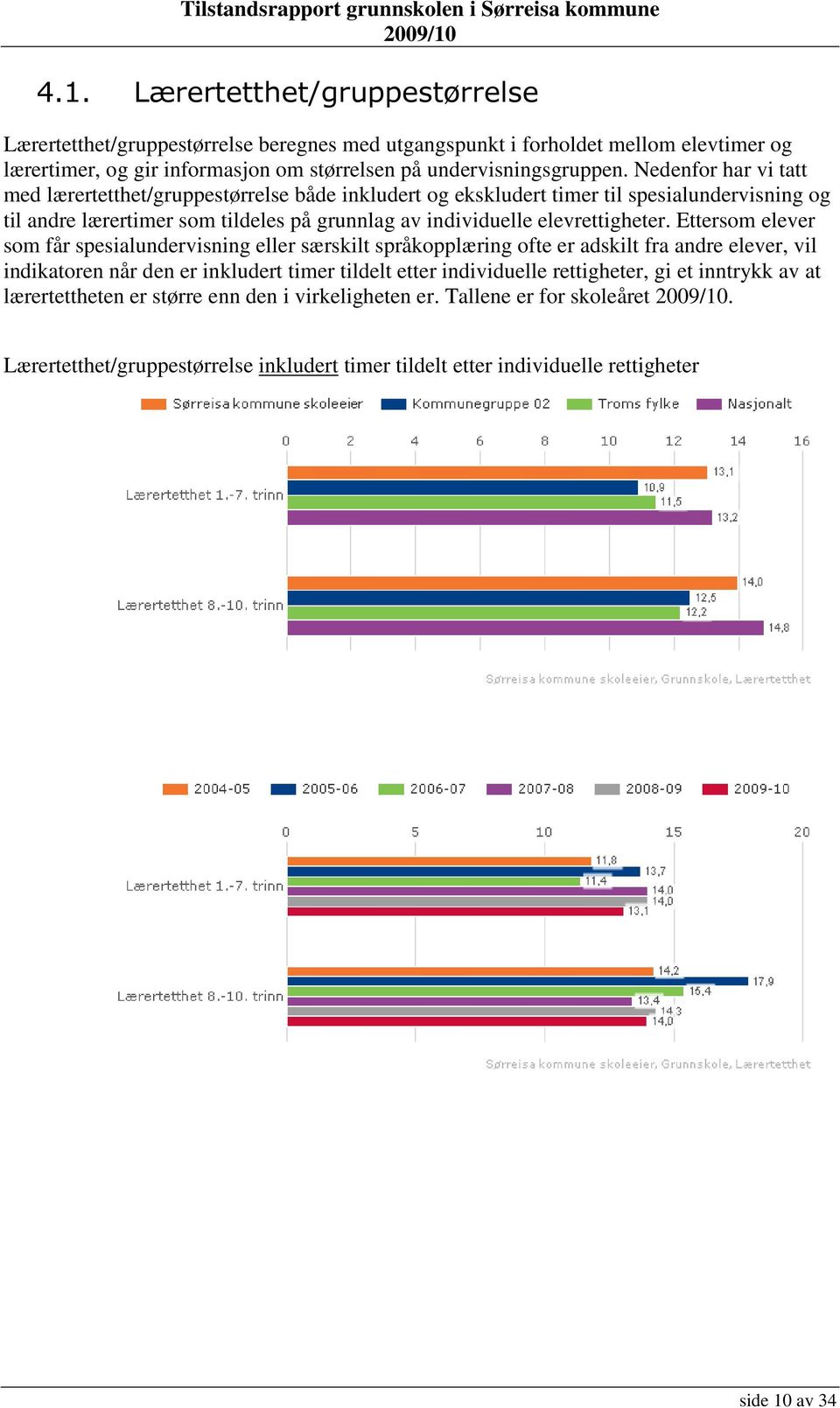 Ettersom elever som får spesialundervisning eller særskilt språkopplæring ofte er adskilt fra andre elever, vil indikatoren når den er inkludert timer tildelt etter individuelle rettigheter, gi