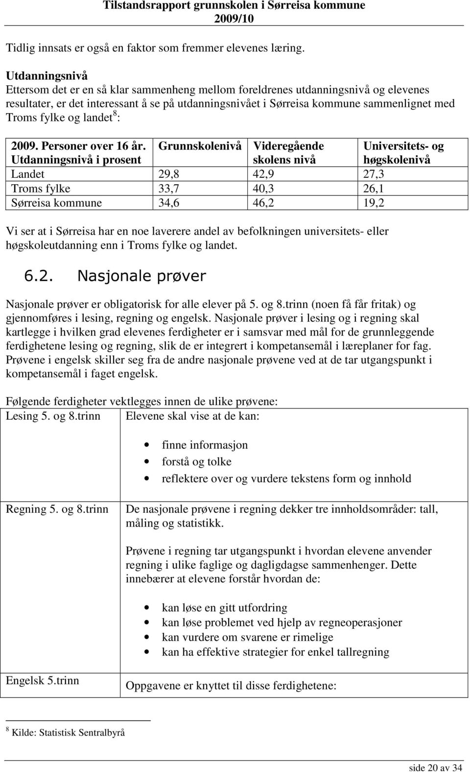 fylke og landet 8 : 2009. Personer over 16 år.