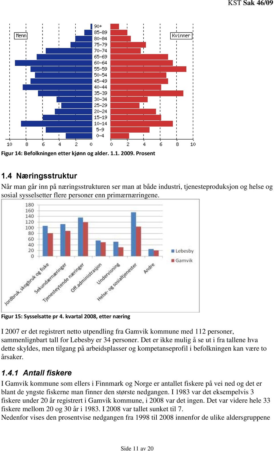 kvartal 2008, etter næring I 2007 er det registrert netto utpendling fra Gamvik kommune med 112 personer, sammenlignbart tall for Lebesby er 34 personer.