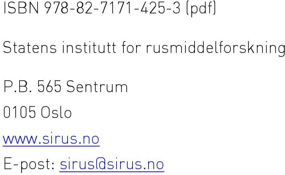 rusmiddelforskning P.B.