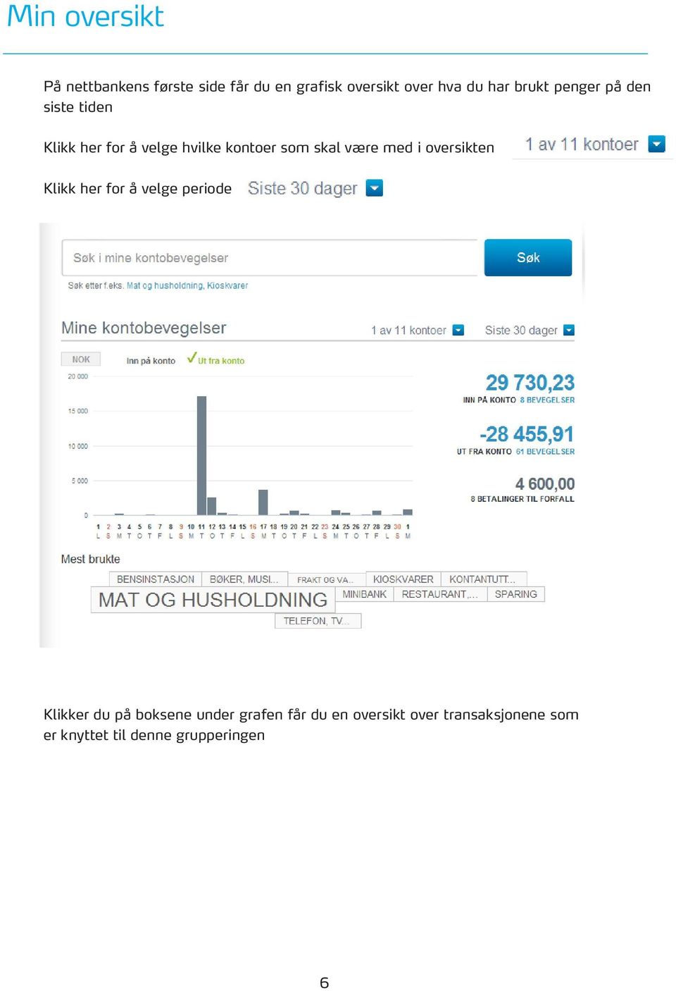 være med i oversikten Klikk her for å velge periode Klikker du på boksene under