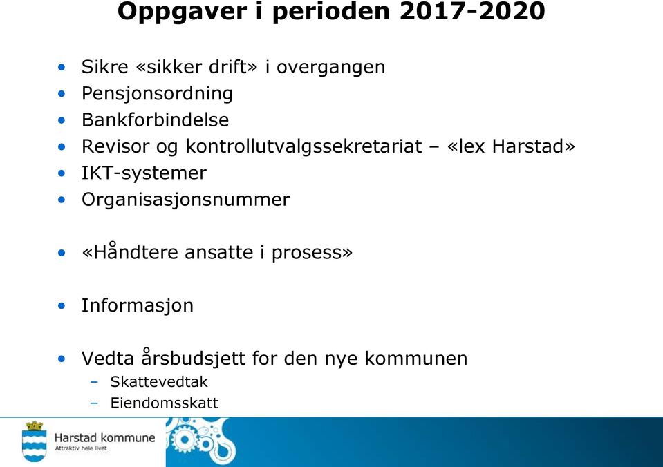 «lex Harstad» IKT-systemer Organisasjonsnummer «Håndtere ansatte i