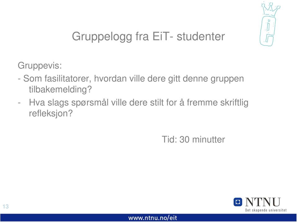 gruppen tilbakemelding?