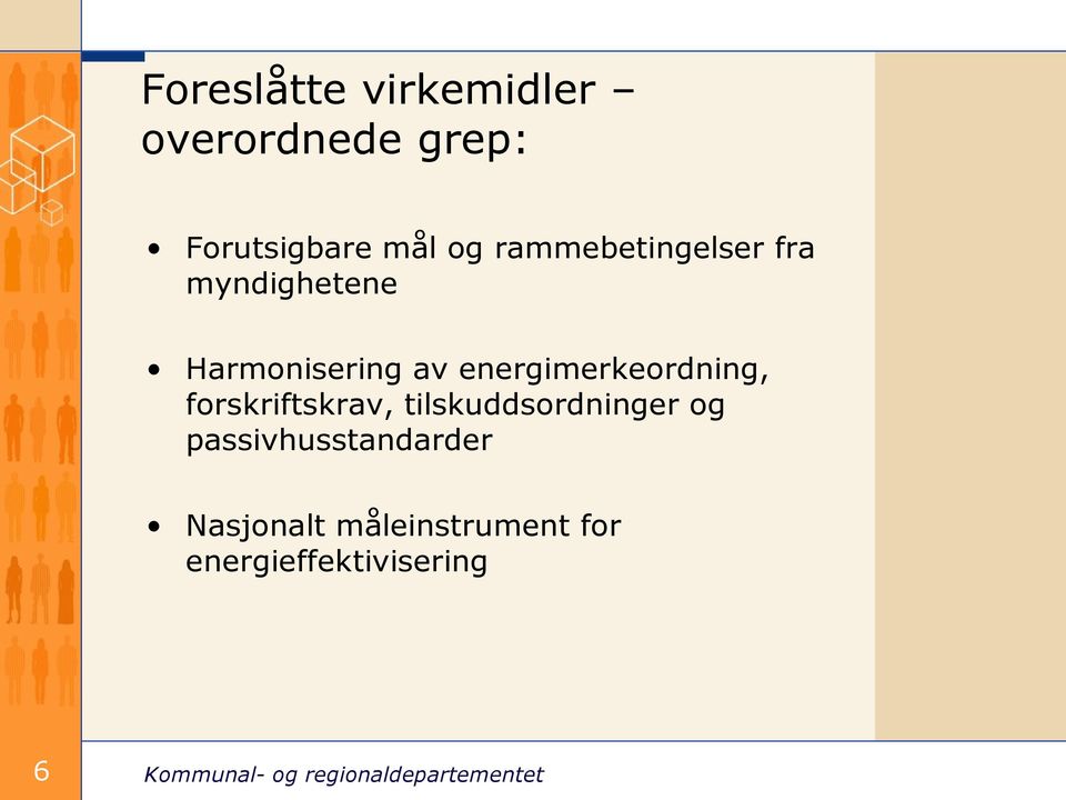 energimerkeordning, forskriftskrav, tilskuddsordninger og