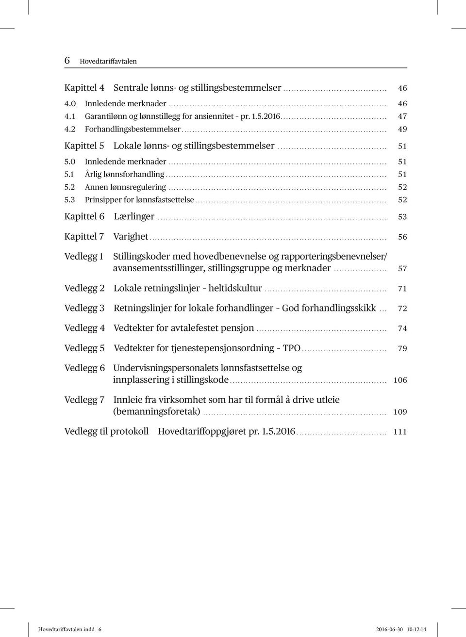 3 Prinsipper for lønnsfastsettelse.... 52 Kapittel 6 Lærlinger... 53 Kapittel 7 Varighet.